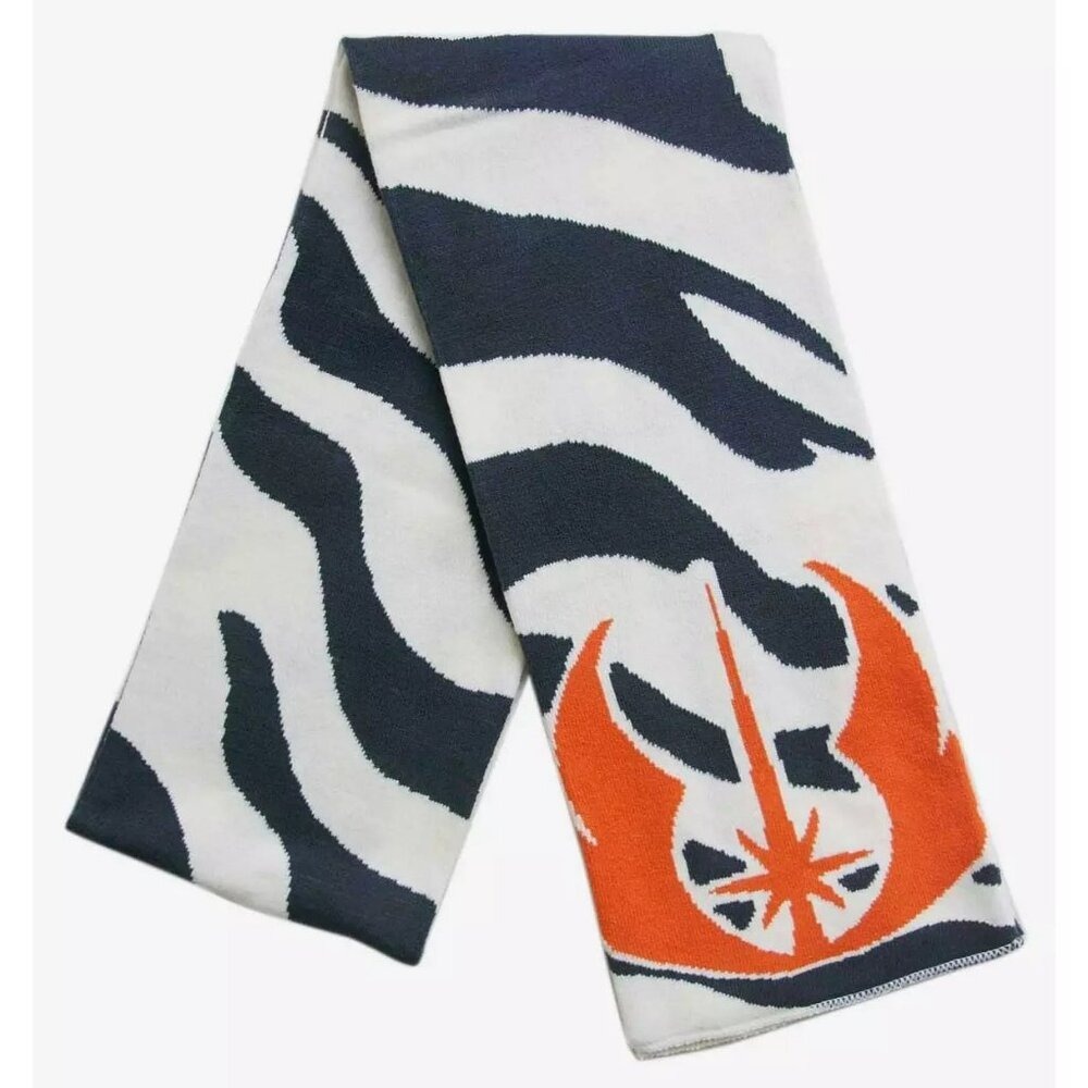 Star Wars Scarf Ahsoka Tano Montrals Rebel NWT Blue White Bioworld Her Universe